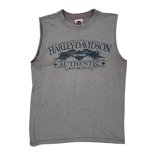 Shenandoah Harley Davidson Graphic Vest - Medium Grey Cotton Blend
