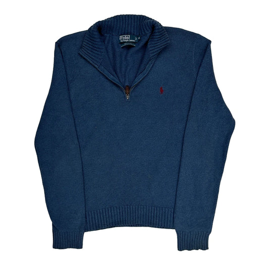 Polo By Ralph Lauren 1/4 Zip - Medium Blue Cotton