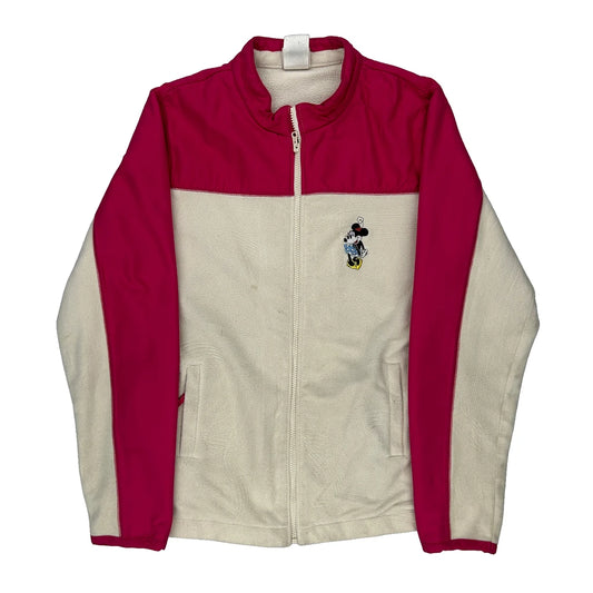 Mickey Mouse Disney Age 12-13 Fleece Jacket - Large Cream Polyester