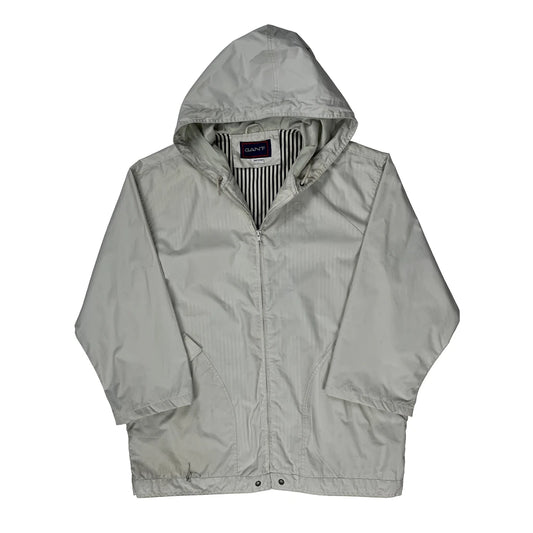 Vintage Striped Lining Gant Striped Waterproof Jacket - XL Beige Nylon