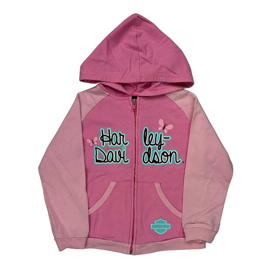 Age 4 Harley Davidson Hoodie - XS Pink Cotton
