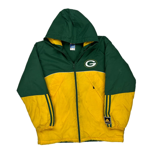 Packers Adidas Football Windbreaker - Large Green Polyester