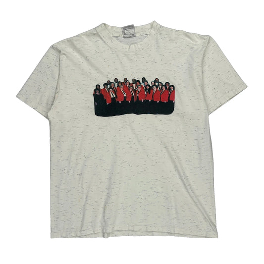 Choir Graphic Oneita Graphic T-Shirt - Large White Cotton