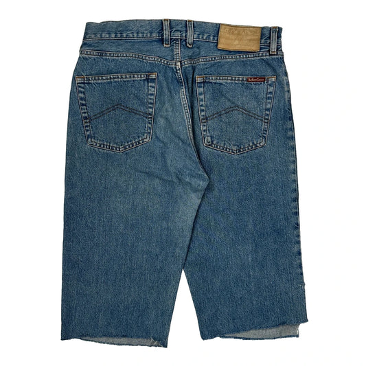 Marlboro Classics Denim Shorts - 32W 11L Blue Cotton