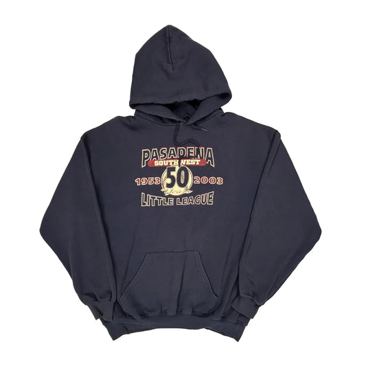 Little League Unbranded Graphic Hoodie - Large Navy Cotton