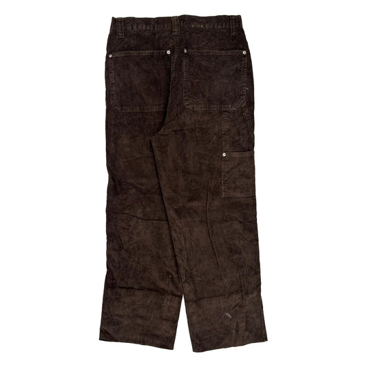 Unbranded Corduroy Carpenter Trousers - 30W 27L Brown Cotton