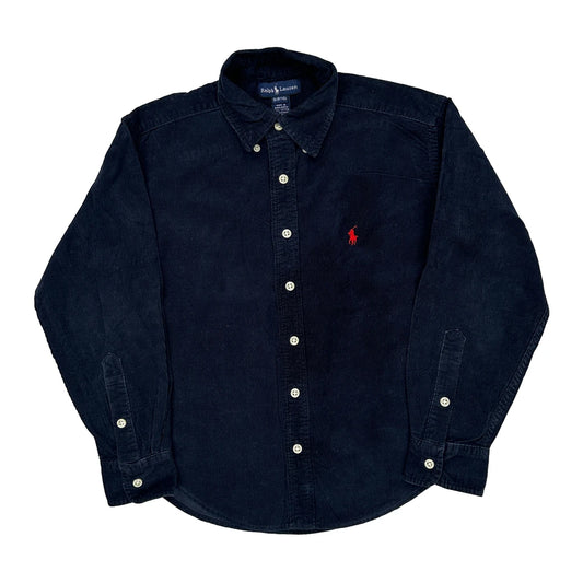 Age 8-10 Ralph Lauren Cord Shirt - Small Navy Cotton