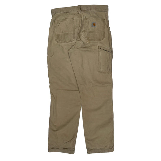 Carhartt Double Knee Carpenter Trousers - 34W 32L Beige Cotton