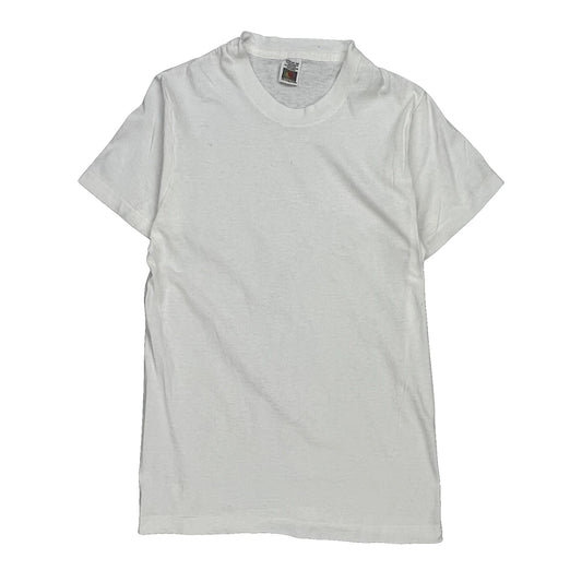 Blank Fruit Of The Loom Single Stitch T-Shirt - Small White Cotton