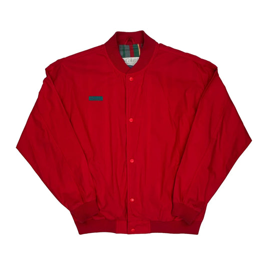 Columbia Bomber Jacket - Large Red Polyester