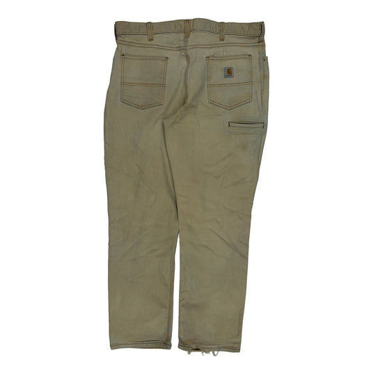 Carhartt Carpenter Trousers - 36W 31L Beige Cotton