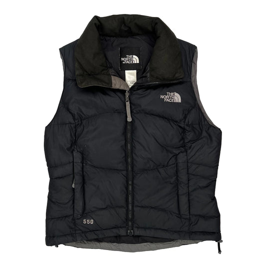 550 Fill The North Face Puffer Vest - XS Black Nylon