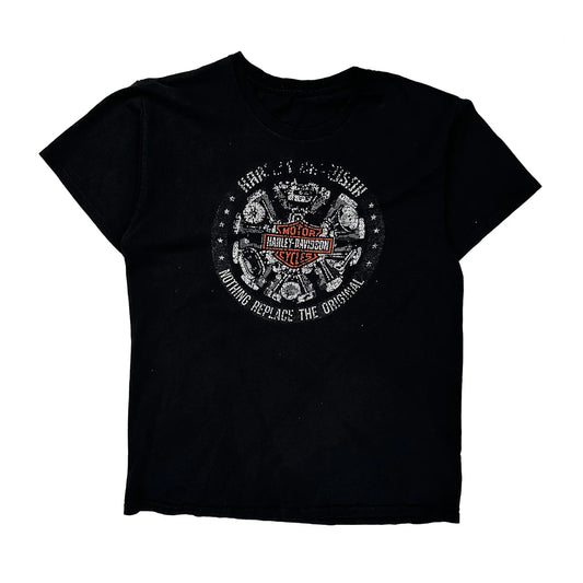 Motorcycles Harley Davidson T-Shirt - Medium Black Cotton