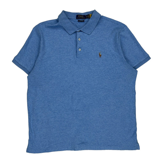 Custom Slim Fit Polo By Ralph Lauren Polo Shirt - XL Blue Cotton