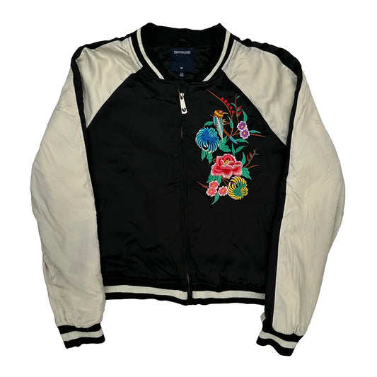 True Religion Floral Bomber Jacket - Large Multicoloured Polyester