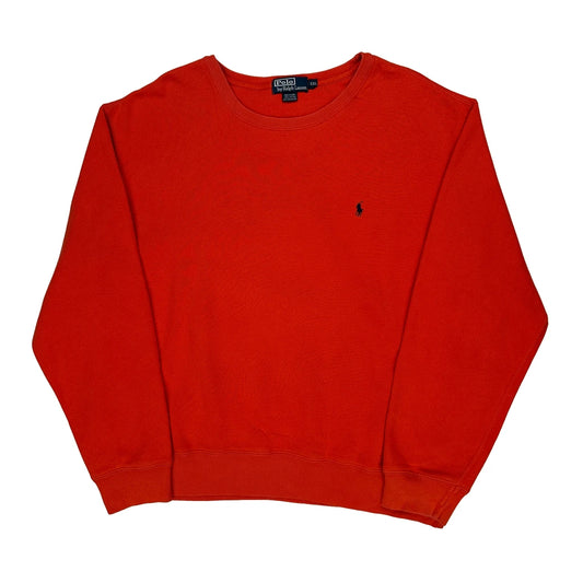 Polo By Ralph Lauren Sweatshirt - 2XL Red Cotton Blend