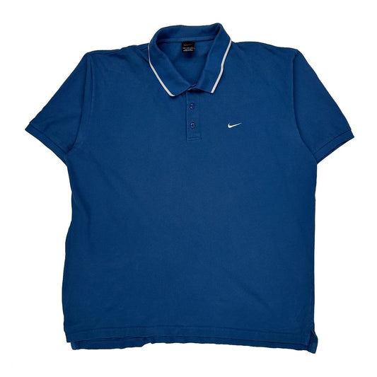 Nike Polo Shirt - XL Blue Cotton