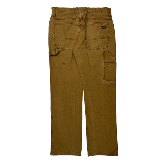 Dickies Carpenter Trousers - 32W 30L Brown Cotton