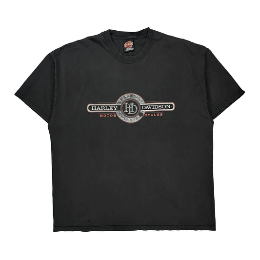 Savannah Georgia Harley Davidson Graphic T-Shirt - 2XL Black Cotton
