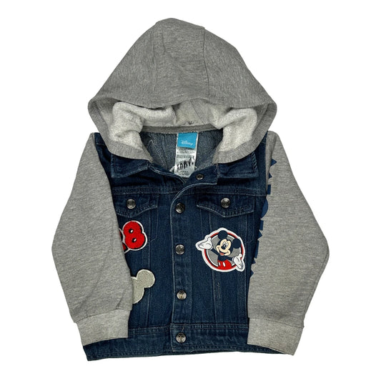 Age 4 Disney Cartoon Denim Jacket - XS Blue Cotton