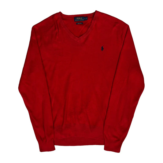Polo By Ralph Lauren Jumper - Large Red Cotton