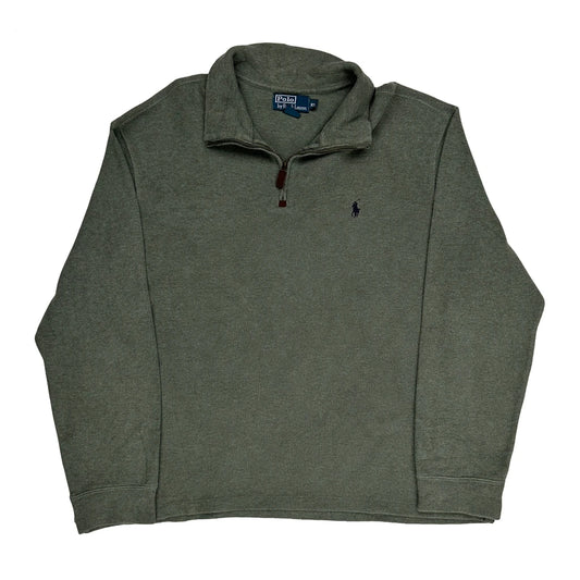 Polo By Ralph Lauren 1/4 Zip - XL Green Cotton