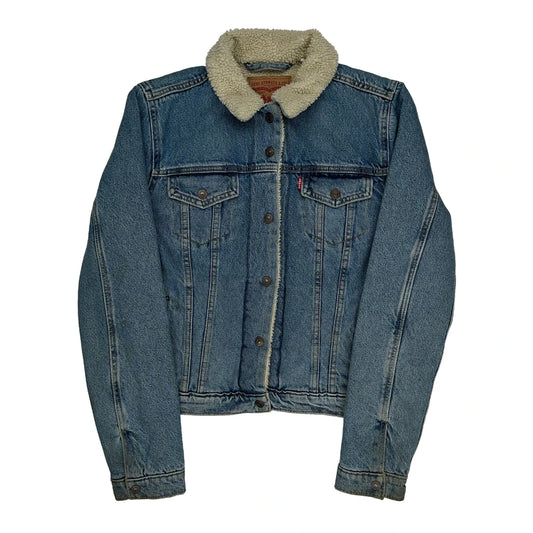 Levis Collared Denim Jacket - Medium Blue Denim