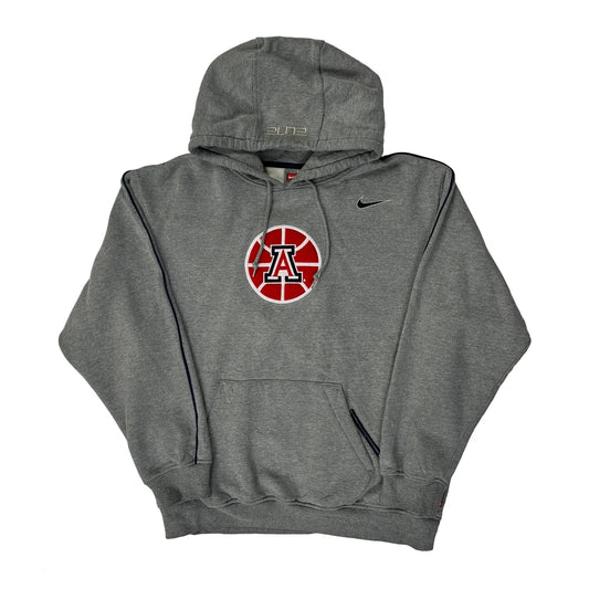 Vintage Arizona Nike College Hoodie - Medium Grey Cotton Blend