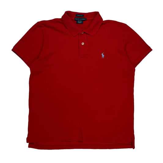 Ralph Lauren Polo Shirt - Large Red Cotton