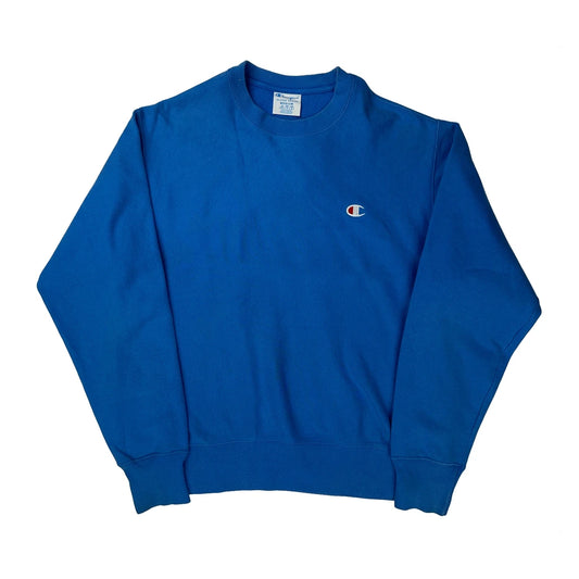Reverse Weave Champion Sweatshirt - Medium Blue Cotton