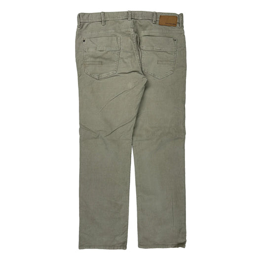 Calvin Klein Jeans Cord Trousers - 36″ Waist Grey Cotton