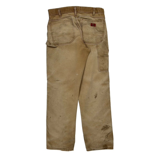 Dickies Carpenter Trousers - 31W 33L Beige Cotton