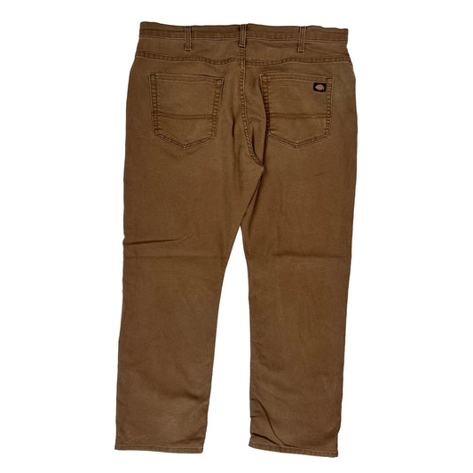 Dickies Trousers - 38W 28L Brown Cotton Blend