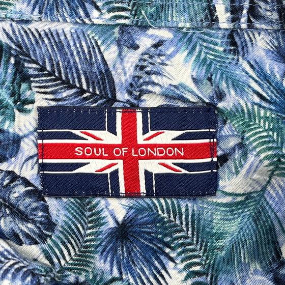 Soul Of London Hawaiian Shirt - XL Multicoloured Cotton Blend