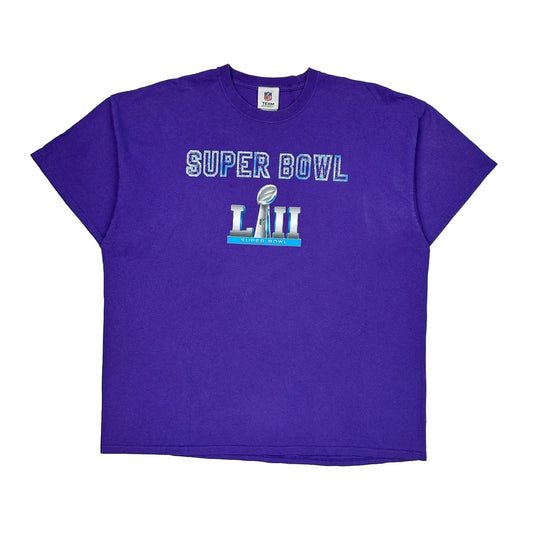 Super Bowl Lii Nfl T-Shirt - 2XL Purple Cotton