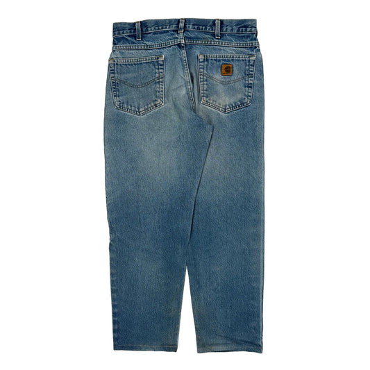 Carhartt Repaired Patch Jeans - 33W 30L Blue Cotton