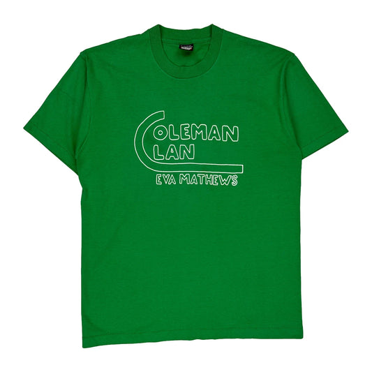 Made In USA Single Stitch Screen Stars T-Shirt - XL Green Cotton Blend