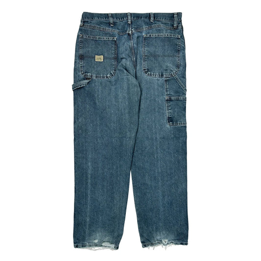 Wrangler Carpenter Jeans - 34W 32L Blue Cotton Blend