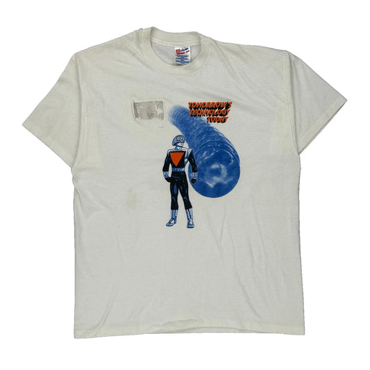 Alcatel Hanes Single Stitch T-Shirt - XL White Cotton Blend