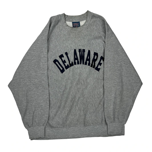 Delaware Mv Sport College Sweatshirt - XL Grey Cotton Blend