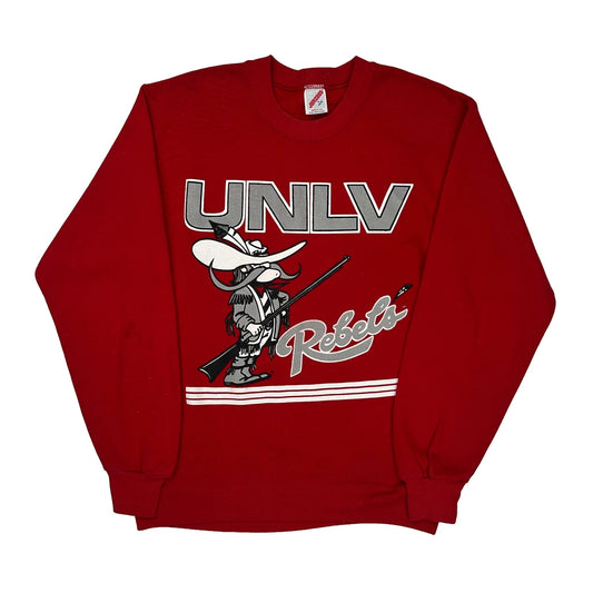 Vintage Unlv Rebels Jerzees College Sweatshirt - Large Red Cotton