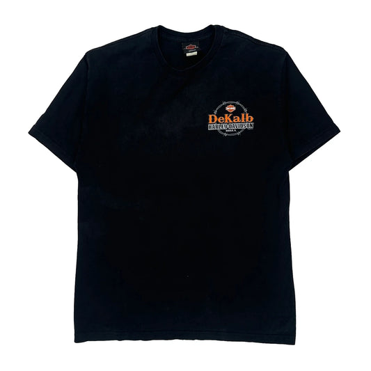 Vintage Made In USA Harley Davidson Graphic T-Shirt - Large Black Cotton