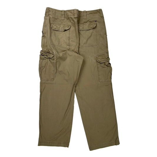 Tommy Hilfiger Cargo Trousers - 35W 32L Khaki Cotton