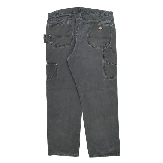 Dickies Double Knee Carpenter Jeans - 40W 32L Grey Cotton