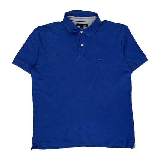Tommy Hilfiger Polo Shirt - Large Blue Cotton