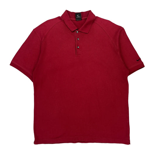 Nike Polo Shirt - XL Red Cotton