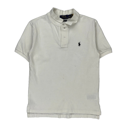 Age 8-9 Polo By Ralph Lauren Polo Shirt - Medium White Cotton