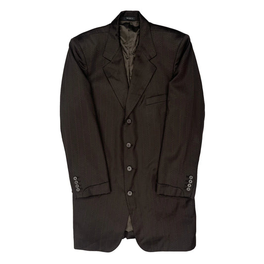 Gianni Versace Pinstripe Blazer - Medium Black Wool