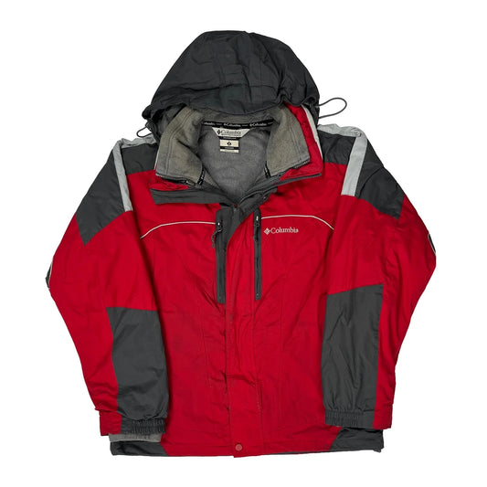 Vintage Columbia Ski Jacket - Medium Red Nylon
