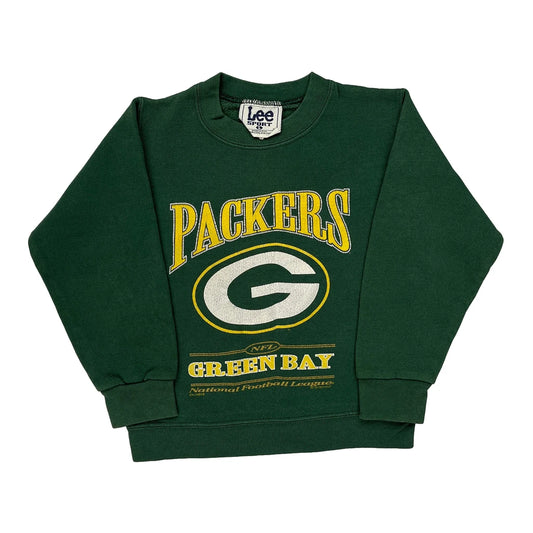 Age 12-13 Green Bay Packers Lee Sport Nfl Sweatshirt - Large Green Cotton